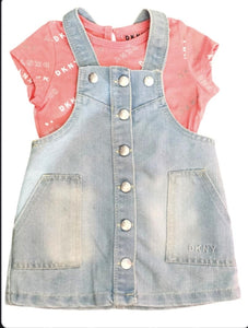 DKNY - Baby Girls Shortalls Set Outfit