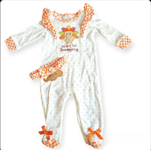 Newborn Baby Girl Clothes Turkey  Romper Thanksgiving One Piece Outfit