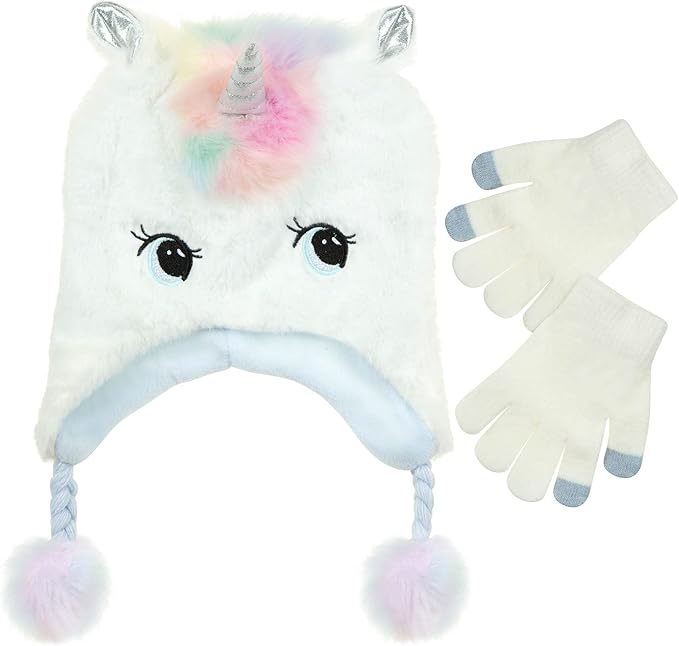 Addie & Tate  - Girls Winter Hat and Gloves Cold Set