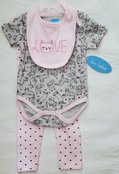 Bebe - Baby Romper Pant and Bib