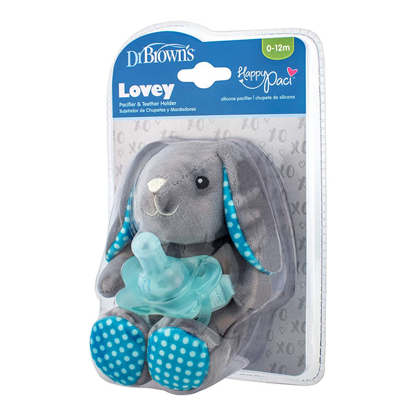 Dr. Brown's Lovey with One-Piece Pacifier - Baby Bunny