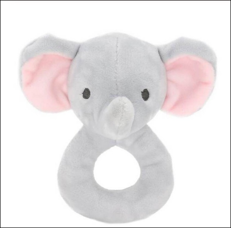 Newborn Rattle Mobile Educational Toys - Gray Elephant