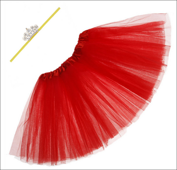 Tiara Headband & TuTu Dress - Red
