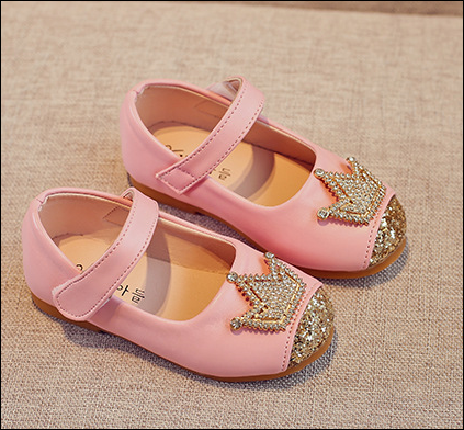 Princess Shoes Crown Flats - Pink