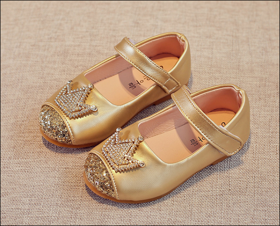 Princess Shoes Crown Flats - Gold