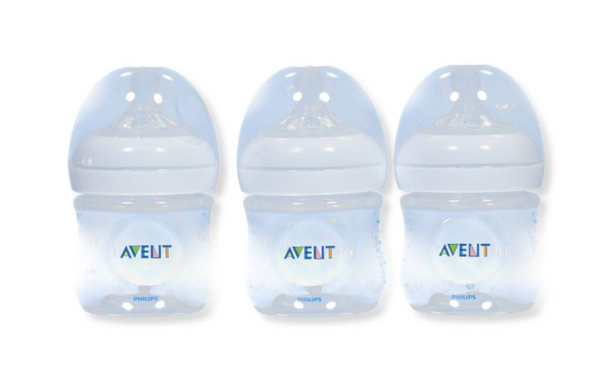 Philips AVENT Natural Baby Bottle,Clear, 4 Oz (Pack of 3)