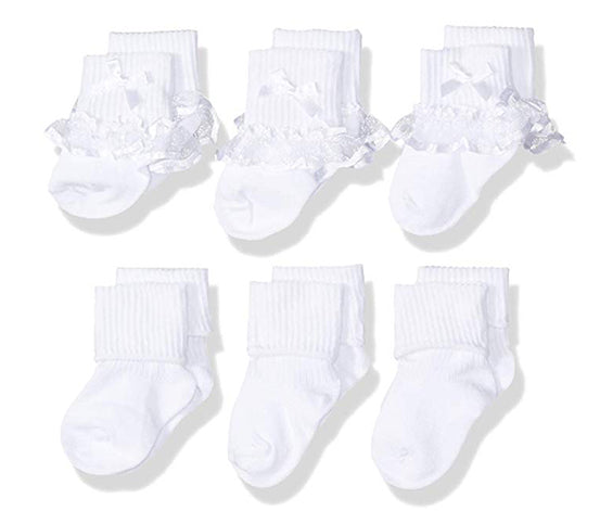 Rene Rofe - Baby Girls' 6-Pack Socks